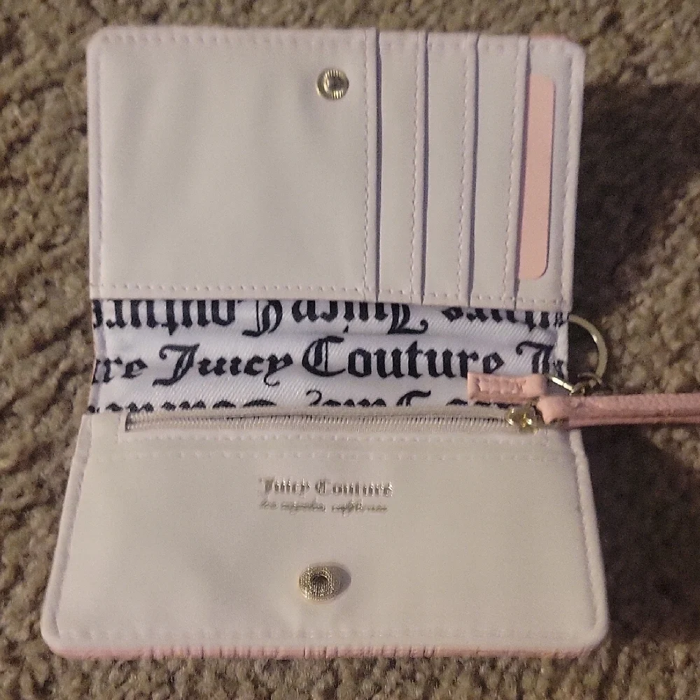 Juicy Couture Pink Embossed Card Holder Wallet